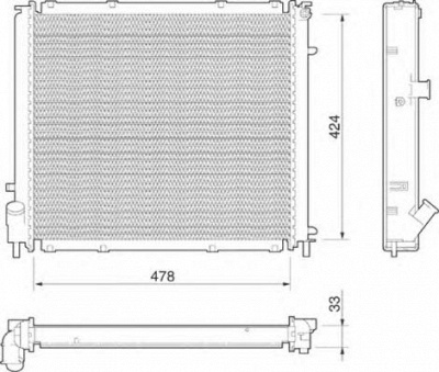 MAGNETI MARELLI 350213812000 -  Радиатор, охлаждение двигателя